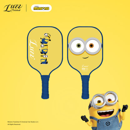 Luzzpickleball Minions Kids' T700 Carbon Fiber Pickleball Paddle - USAP Approved, Safe, Non-Toxic, Lightweight, Fun Design