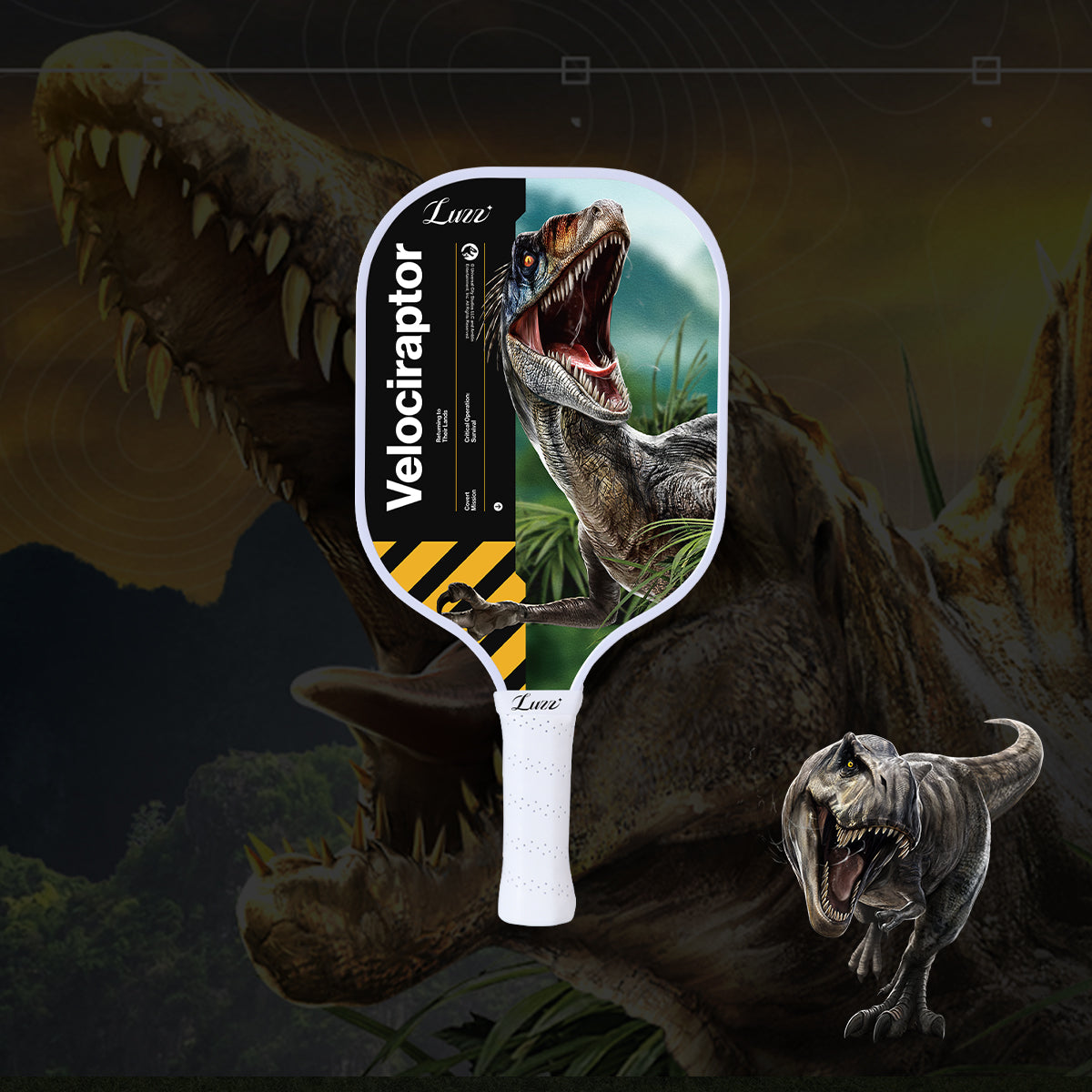 Luzzpickleball Velociraptor Original Paddle (16mm) T700 Carbon Fiber