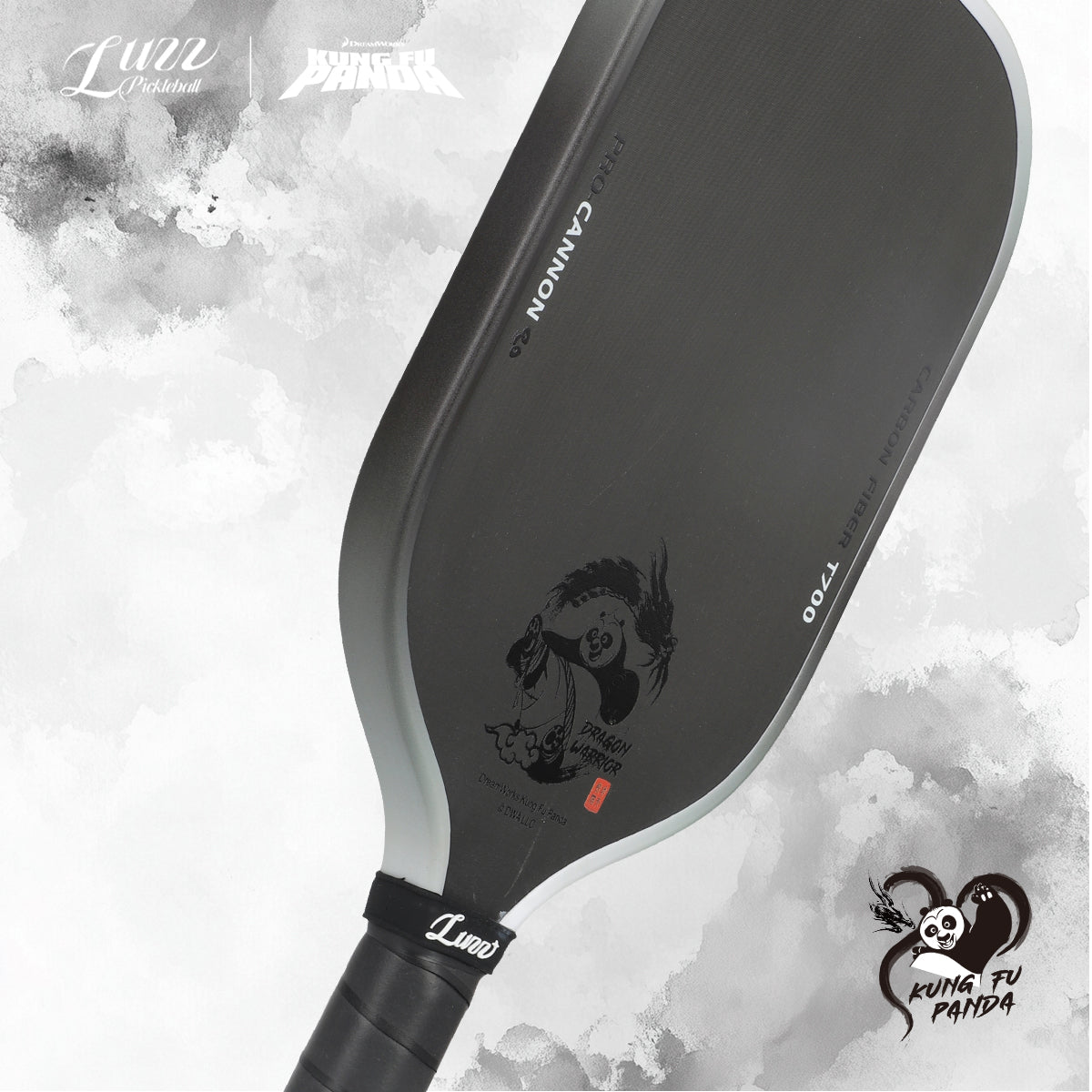 Luzzpickleball Kung Fu Panda Cannon T700 Carbon Friction Surface|Thermoformed