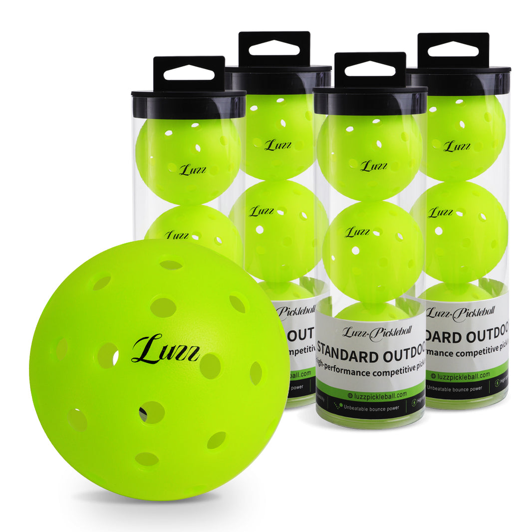 Luzz Pickleball Set– 40-Hole Rotomolded Design, Wear-Resistant, Anti-Aging, Superior Rebound