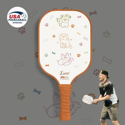 Luzzpickleball Puppy Original Paddle (16mm) T700 Carbon Fiber