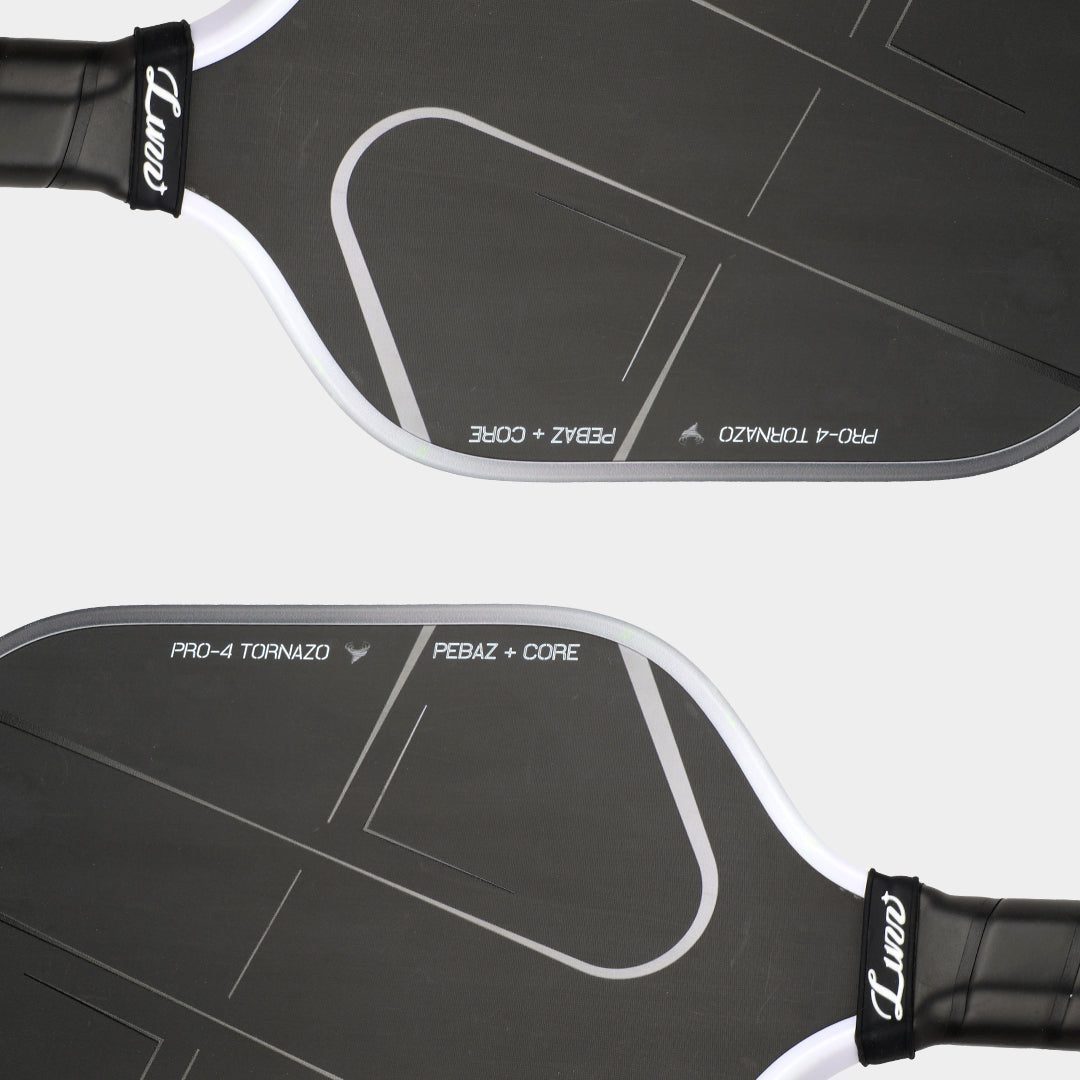 Luzzpickleball Pro 4 Tornazo Carbon Fiber Pickleball Paddle - Dual-Layer Core