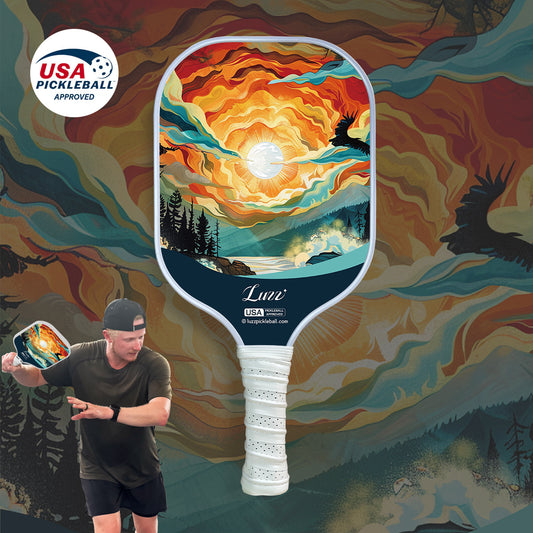 Luzzpickleball Sunset Art Original Paddle (16mm) T700 Carbon Fiber