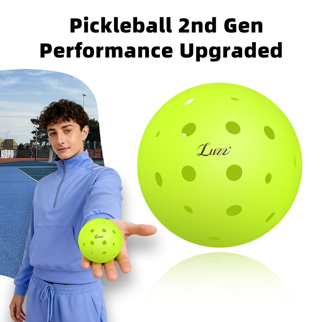 Luzz Gen2 Pickleball: 32L + 8S Holes for Strong Wind & High Impact Resistance
