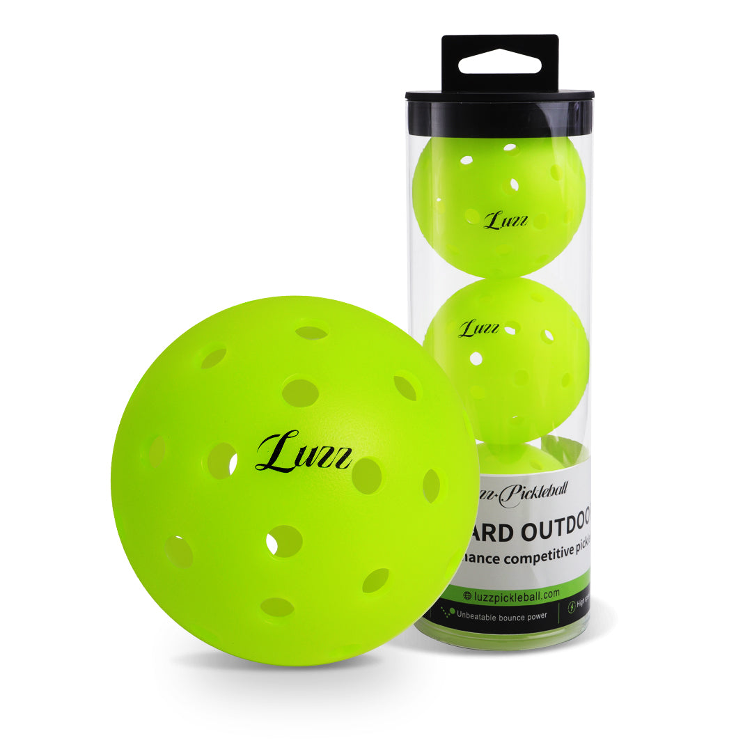 Luzz Pickleball Set (3 Balls) – 40-Hole Rotomolded Design, Wear-Resistant, Anti-Aging, Superior Rebound