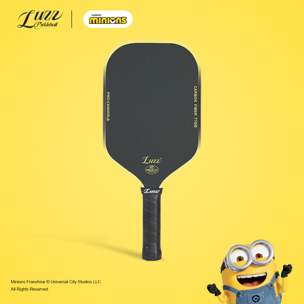 Luzzpickleball Minions Cannon Paddle T700 Carbon Friction Surface|Thermoformed