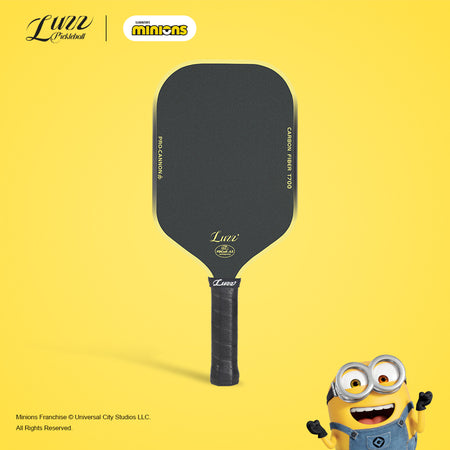 Luzzpickleball Minions Cannon Paddle T700 Carbon Friction Surface|Thermoformed