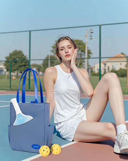 LUZZ Tennis Pickleball Bag Tote Shoulder Bag Versatile Sports Bag Present for Men Women Aqua Blue Bag