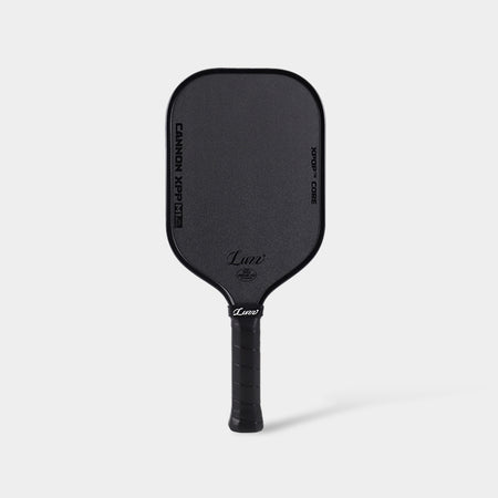 LUZZ Cannon XPP M1 pickleball paddle in an upright three-quarter view