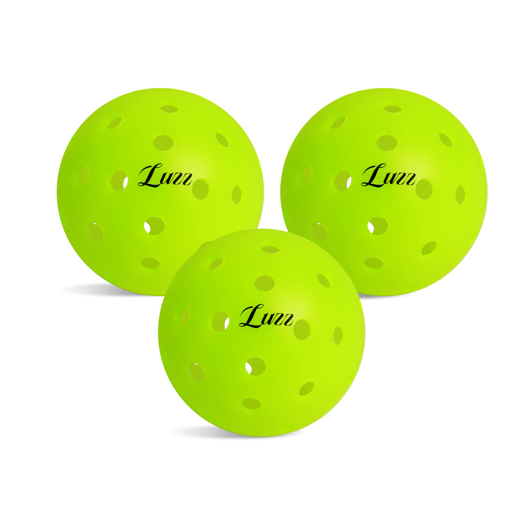 Luzz Pickleball Set– 40-Hole Rotomolded Design, Wear-Resistant, Anti-Aging, Superior Rebound