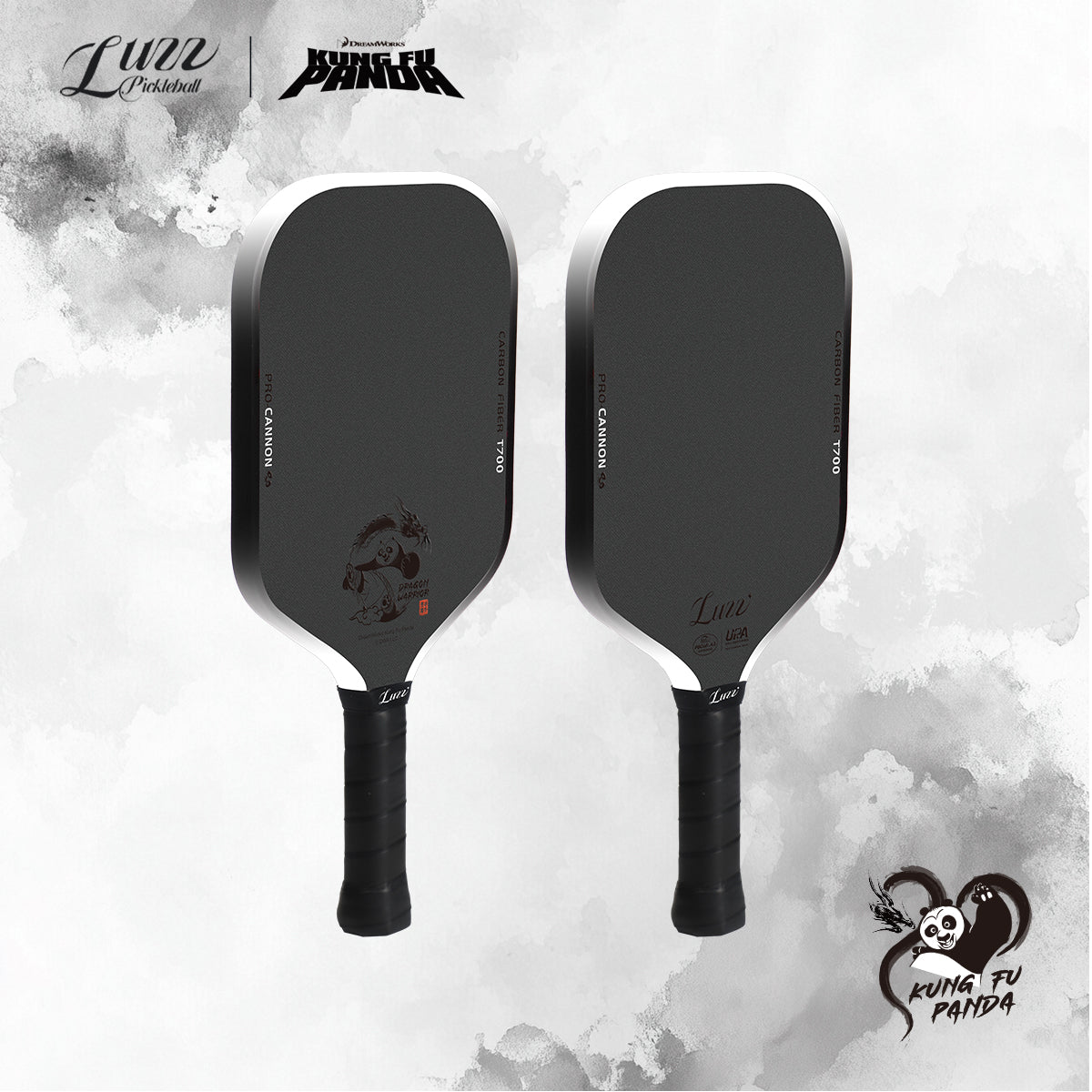 Luzzpickleball Kung Fu Panda Cannon T700 Carbon Friction Surface|Thermoformed