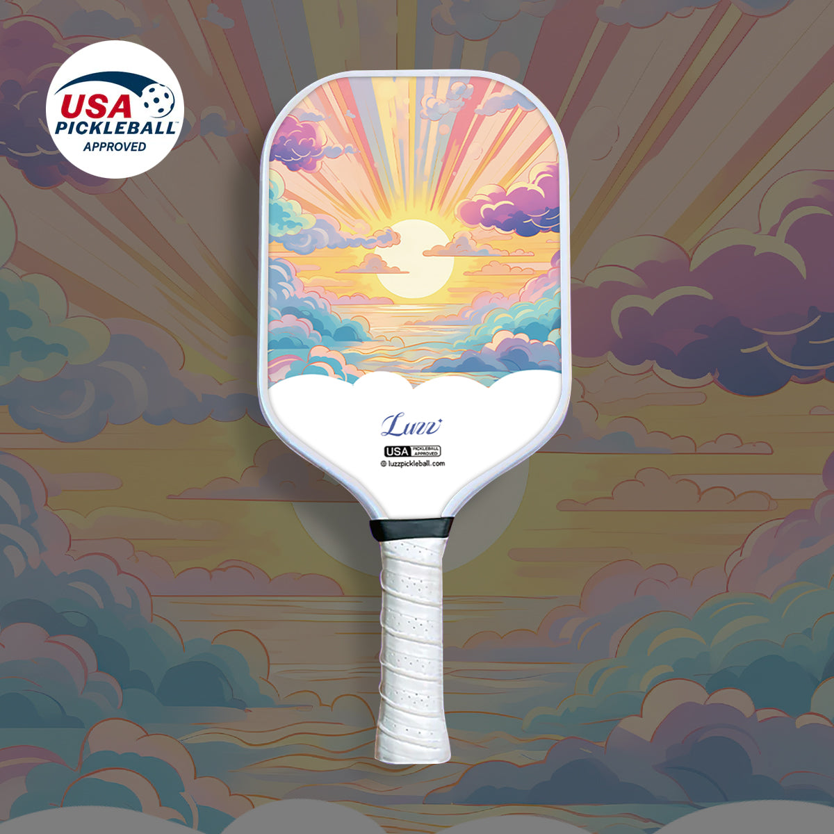 Luzzpickleball Sunset Bliss Original Paddle (16mm) T700 Carbon Fiber | Thermoformed