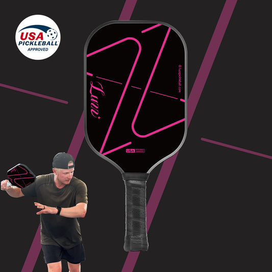 Luzzpickleball ZZ Attack Paddle(16mm)T700 Carbon Friction Surface|Thermoformed