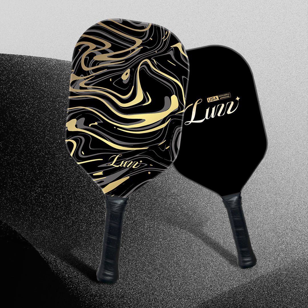 Luzzpickleball GoldenVeil Paddle - Lightweight, Frameless, T700 RAW Carbon Fiber, Ergonomic Grip