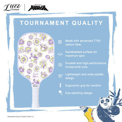 Luzzpickleball Kung Fu Panda Furious Frenzy Original Paddle (16mm) T700 Carbon Fiber