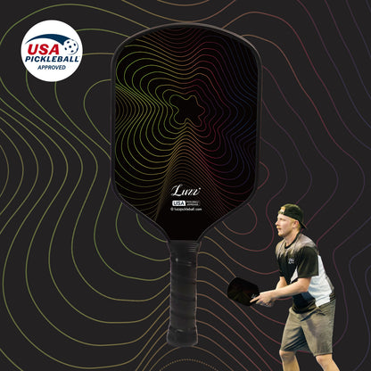 Luzzpickleball ZZ Attack Paddle(16mm)T700 Carbon Friction Surface|Thermoformed