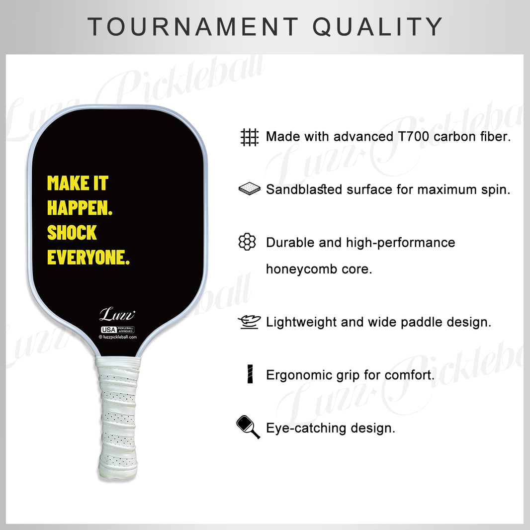 Luzzpickleball Shock Original Paddle (16mm) T700 Carbon Fiber