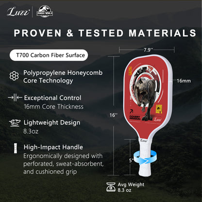 Luzzpickleball Covert Mission Original Paddle (16mm) T700 Carbon Fiber