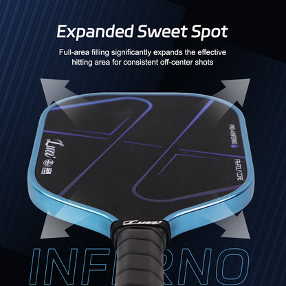 Luzzpickleball Pro 4 Blue Blaze Inferno MPP Pickleball Paddle - Large Sweet Spot, Durable Core