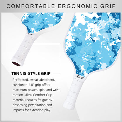 Luzzpickleball Origin Paddle (16mm) T700 Carbon Fiber| Sandblasted Surface