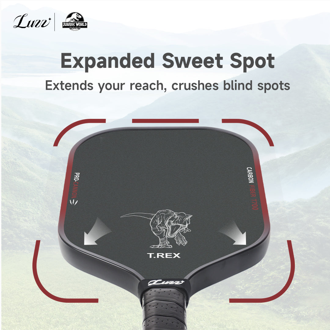 Luzzpickleball Jurassic Cannon Paddle T700 Carbon Friction Surface|Thermoformed
