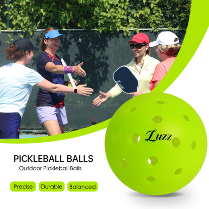 Luzz Pickleball Set (3 Balls) – 40-Hole Rotomolded Design, Wear-Resistant, Anti-Aging, Superior Rebound