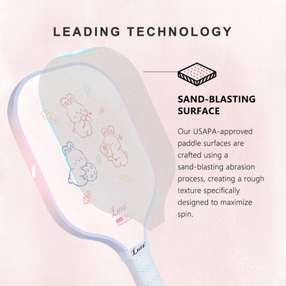 Luzzpickleball Bunny Blitz Original Paddle (16mm) T700 Carbon Fiber