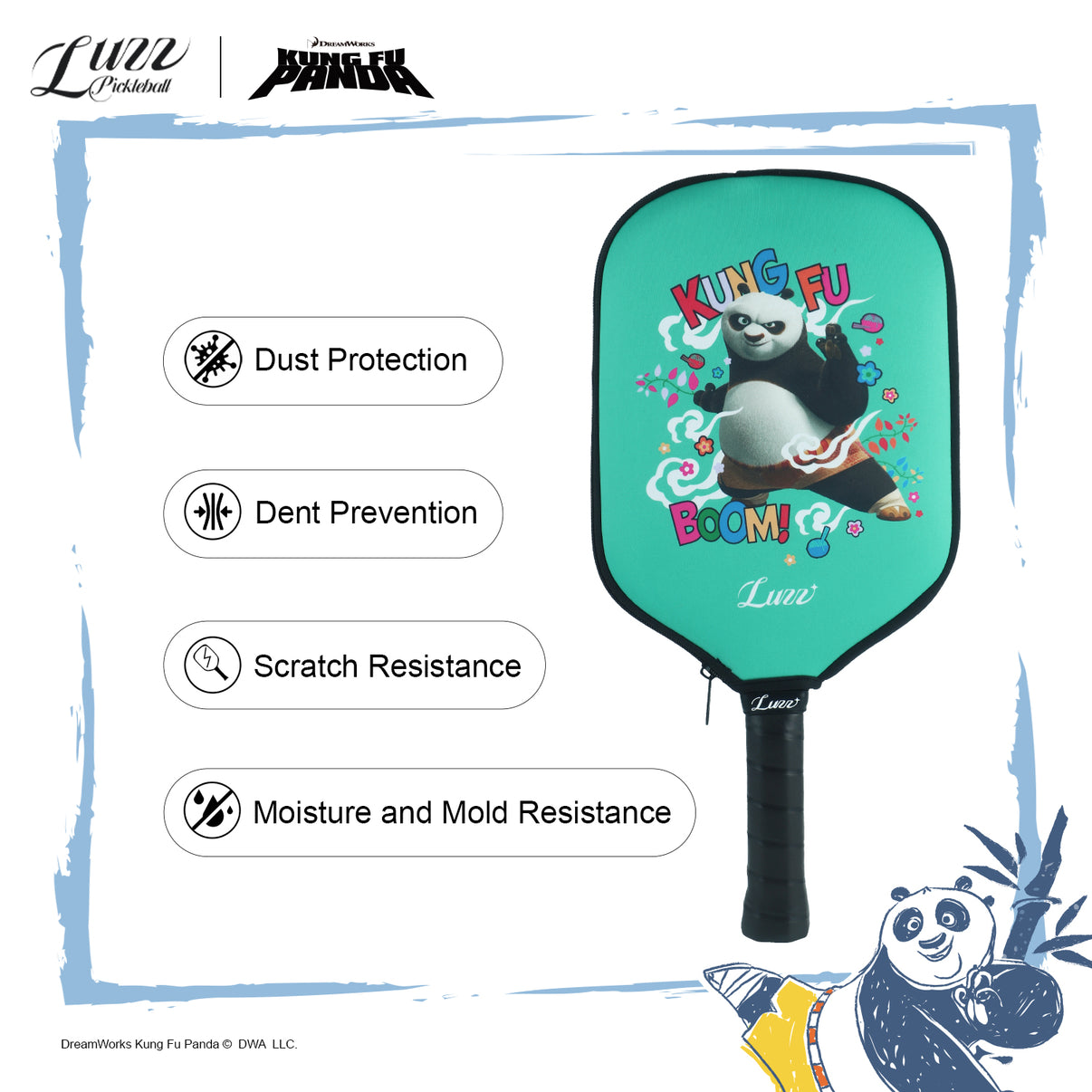 LuzzPickleball x Kung Fu Panda Limited Edition Paddle Cover