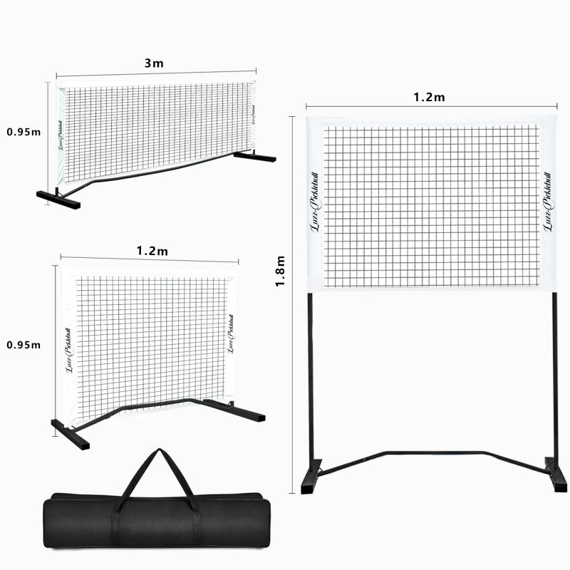 Luzz Portable adjustable length and height 3 meters indoor and outdoor mini portable DINK net