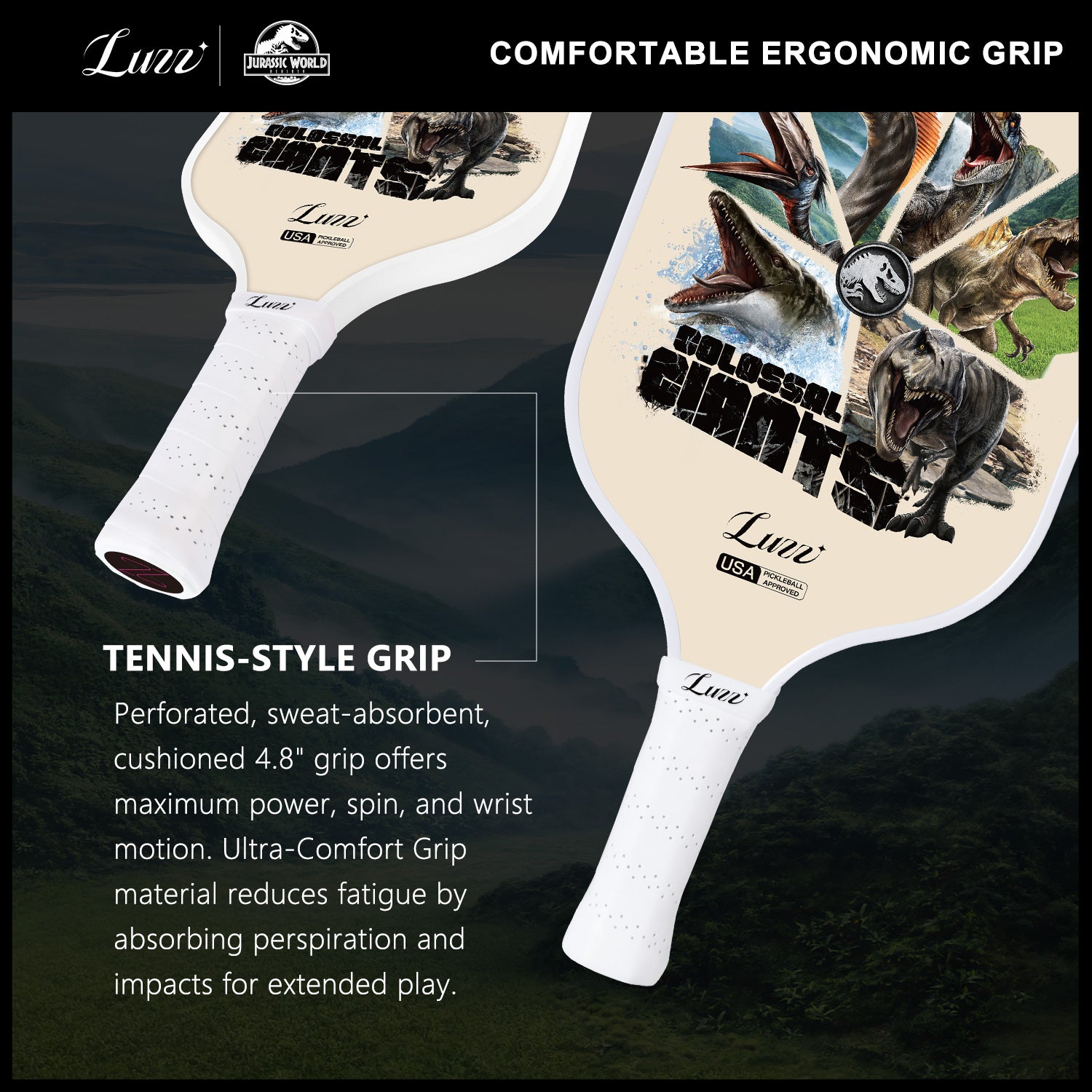 Luzzpickleball Colossal Giants Original Paddle (16mm) T700 Carbon Fiber