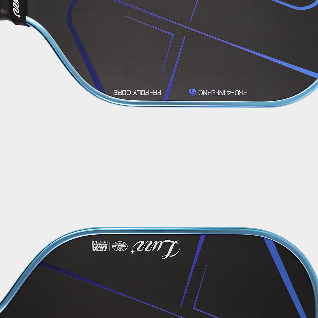 Luzzpickleball Pro 4 Blue Blaze Inferno MPP Pickleball Paddle - Large Sweet Spot, Durable Core