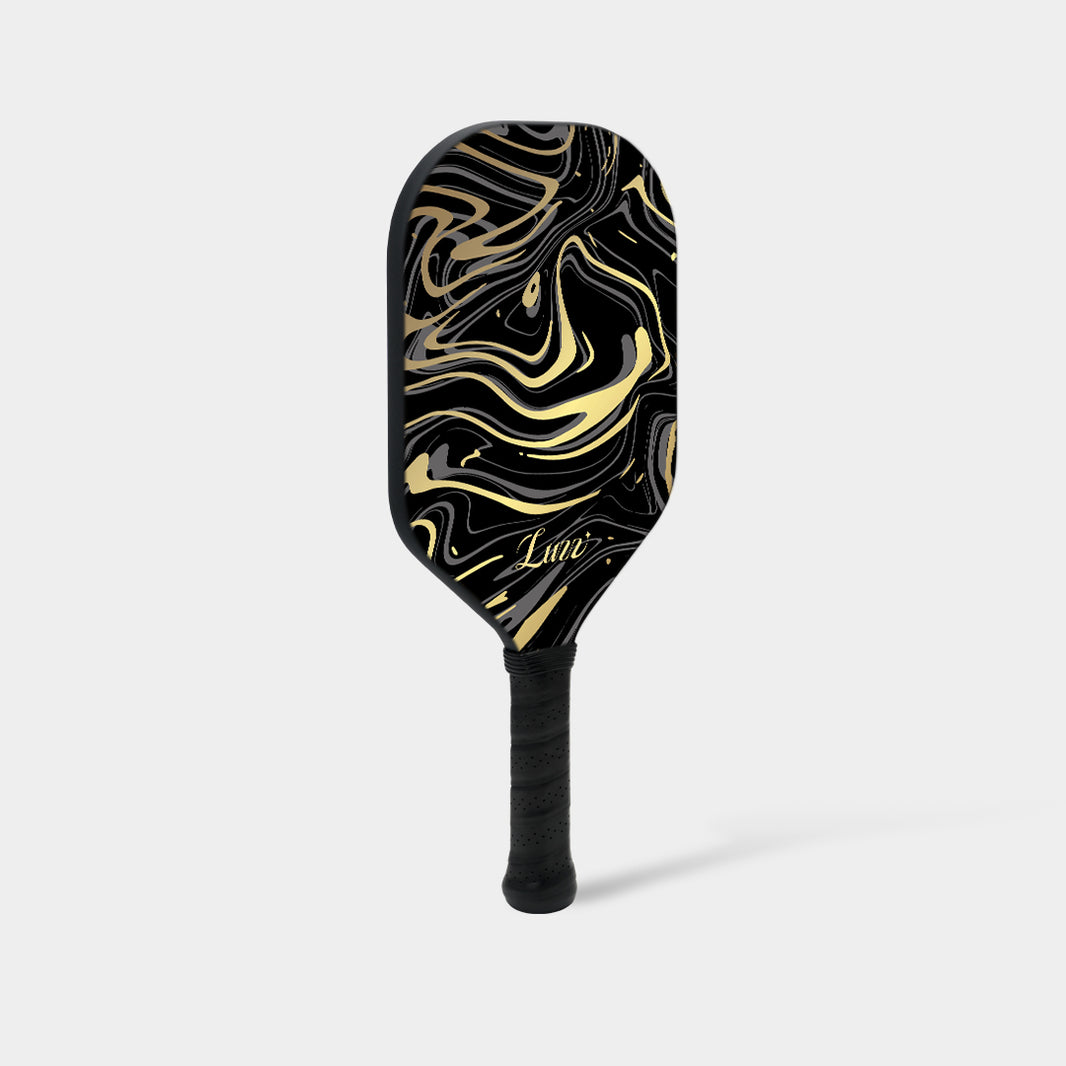 Luzzpickleball GoldenVeil Paddle - Lightweight, Frameless, T700 RAW Carbon Fiber, Ergonomic Grip