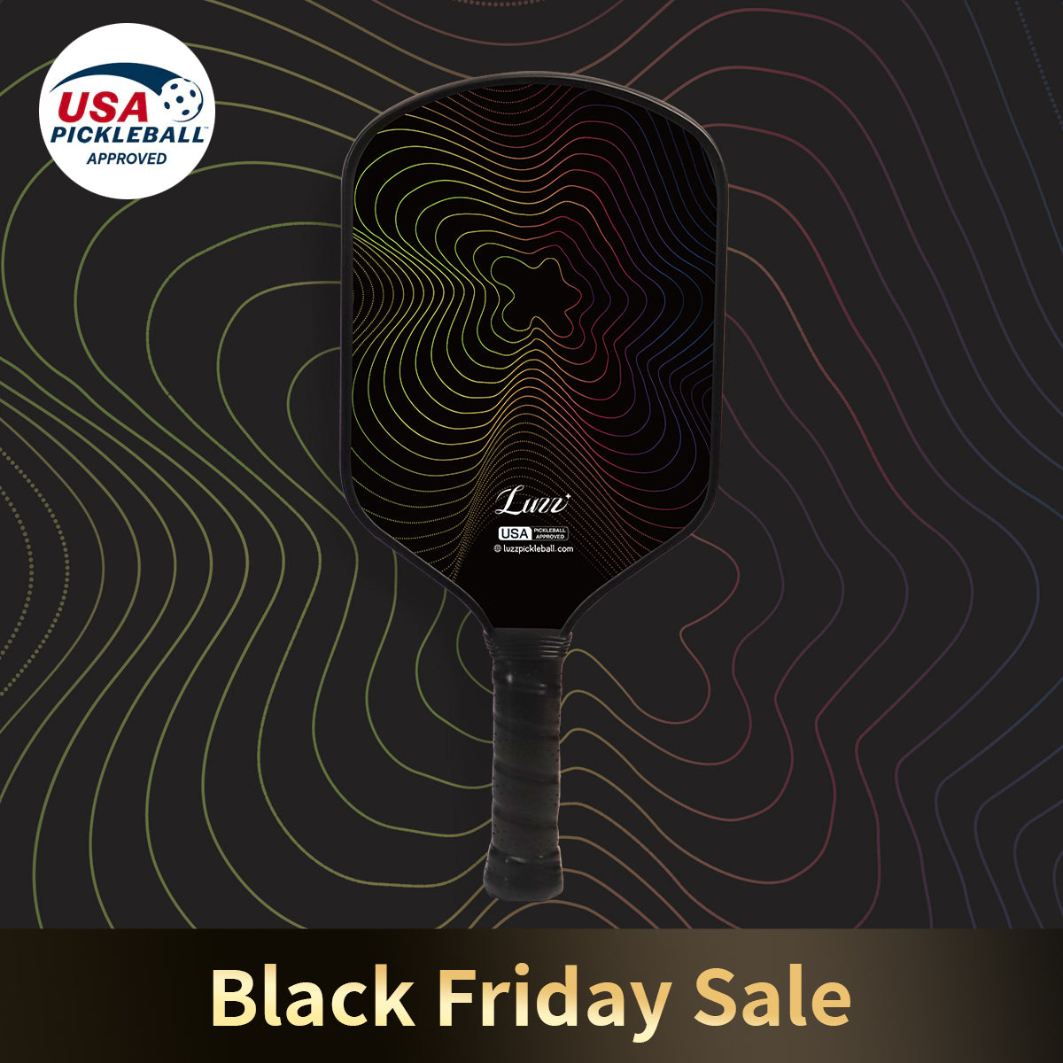 Luzzpickleball ZZ Attack Paddle(16mm)T700 Carbon Friction Surface|Thermoformed