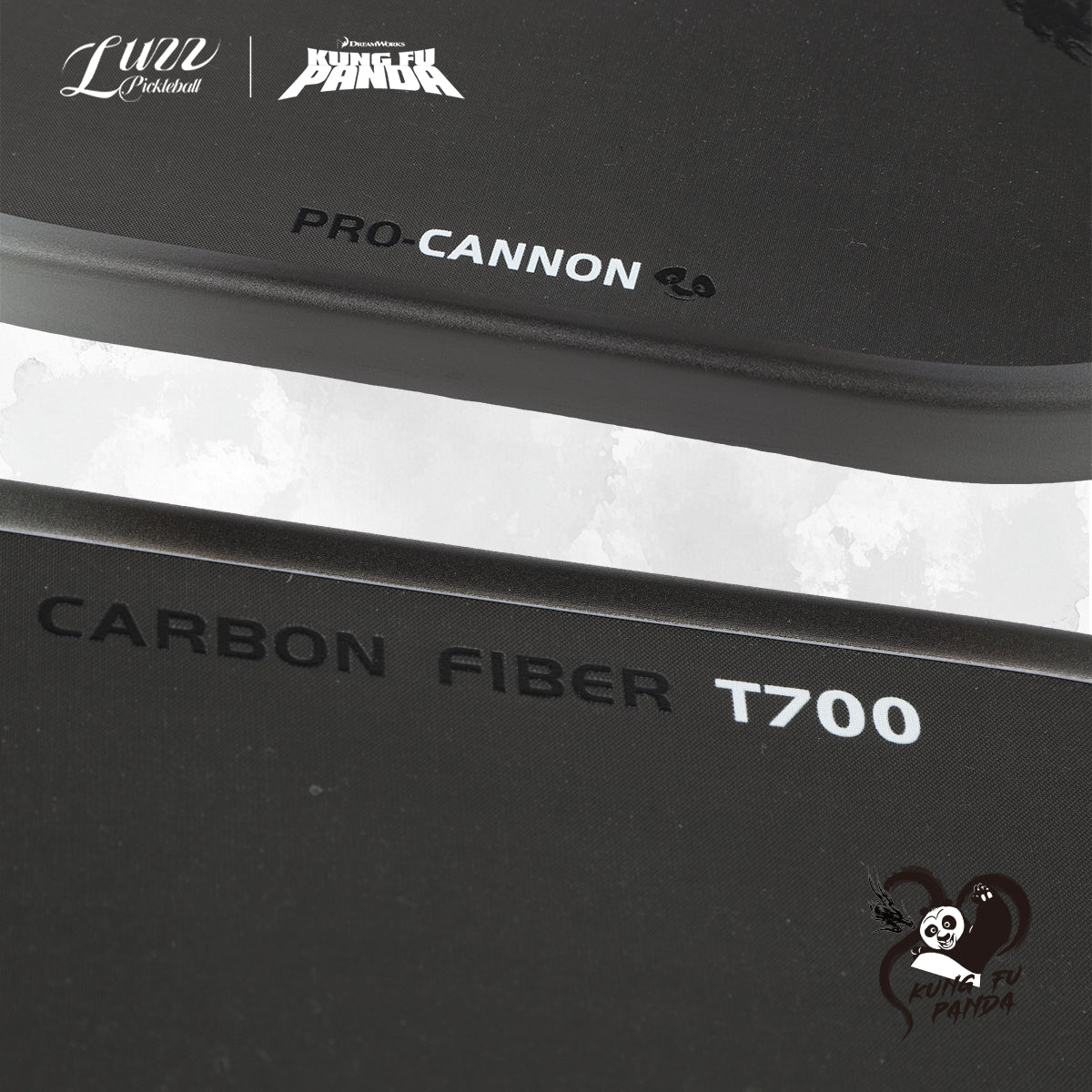Luzzpickleball Kung Fu Panda Cannon T700 Carbon Friction Surface|Thermoformed