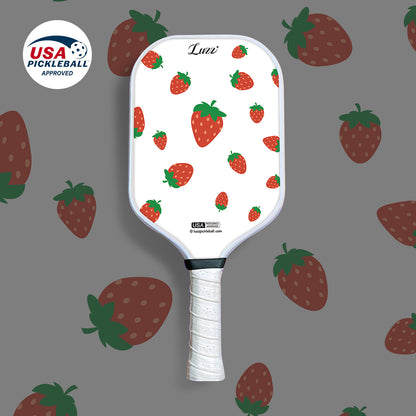 Luzzpickleball Strawberries Original Paddle (16mm) T700 Carbon Fiber