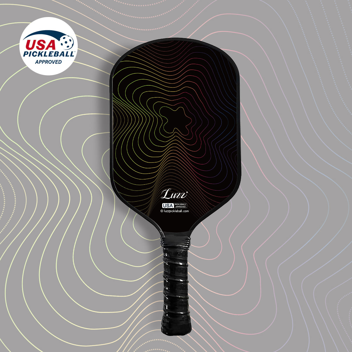 Luzzpickleball WaveStrike Paddle(16mm)CFS Raw Carbon Fiber T700 Surface|Thermoformed