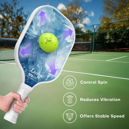 Luzz Carbon Fiber Pickleball Paddles(16mm) Sandblasted Surface USAPA Approved T700 Pickle Ball Rackets for All Skill Level