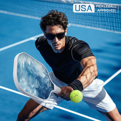 Luzz Carbon Fiber Pickleball Paddles(16mm) Sandblasted Surface USAPA Approved T700 Pickle Ball Rackets for All Skill Level