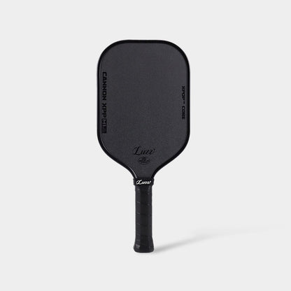 LUZZ Cannon XPP M1 pickleball paddle in an upright three-quarter view