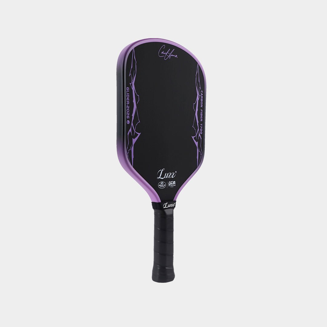 45-degree side view of the pickleball paddle