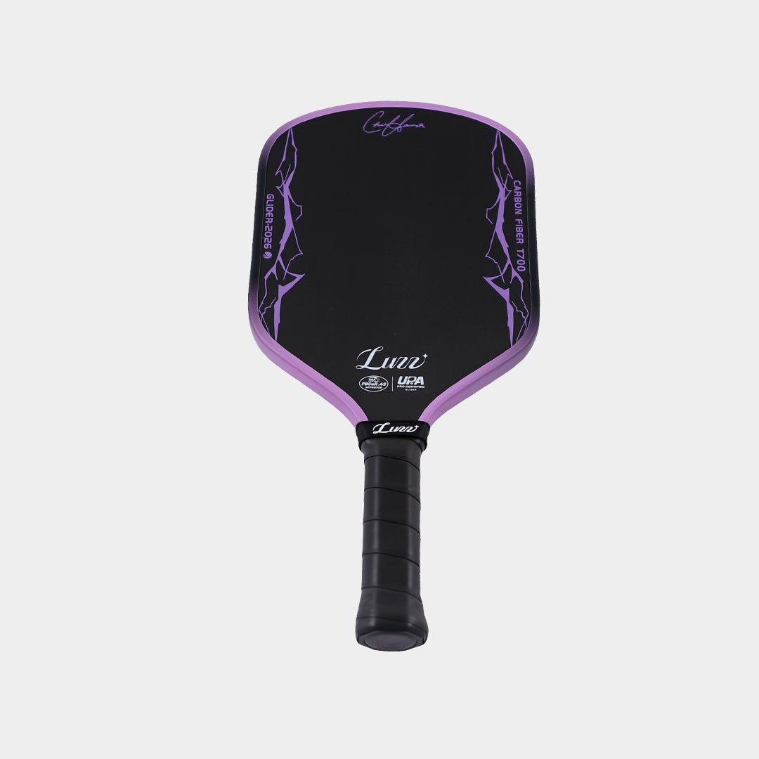 Perspective view of the pickleball paddle handle