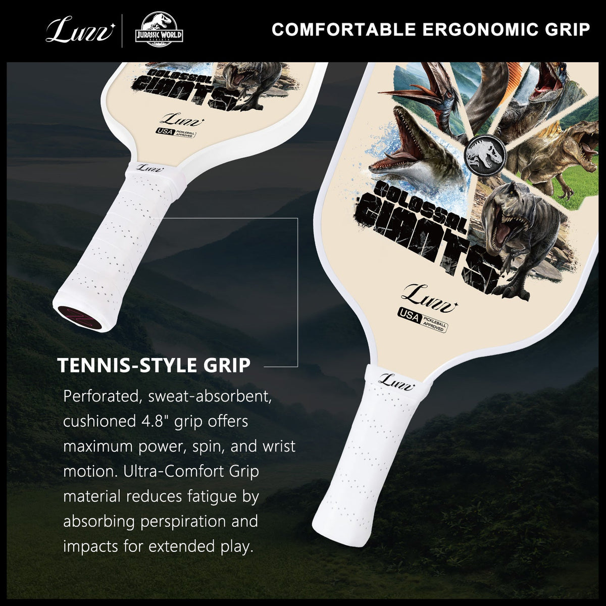 Luzzpickleball Colossal Giants Original Paddle (16mm) T700 Carbon Fiber