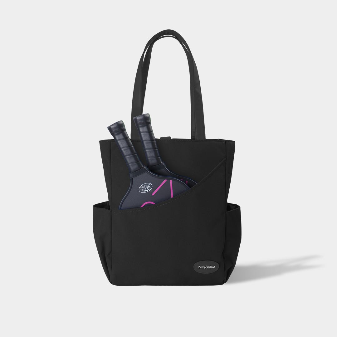 LUZZ Courtside Pickleball Tote Bag -Black Tote-Luzzpickleball
