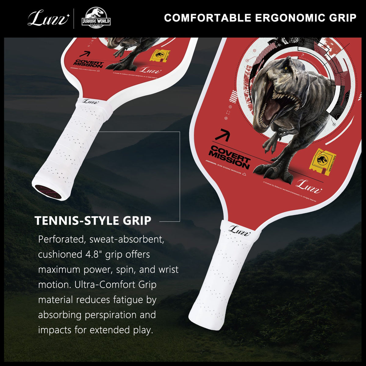 Luzzpickleball Covert Mission Original Paddle (16mm) T700 Carbon Fiber