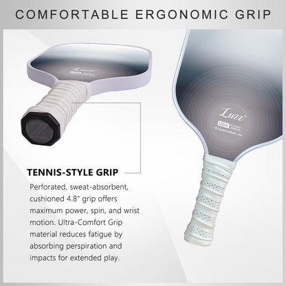 Luzz Fog Original Paddle -Upgraded Sandblasted Surface(Maximizes Spin)-Luzzpickleball