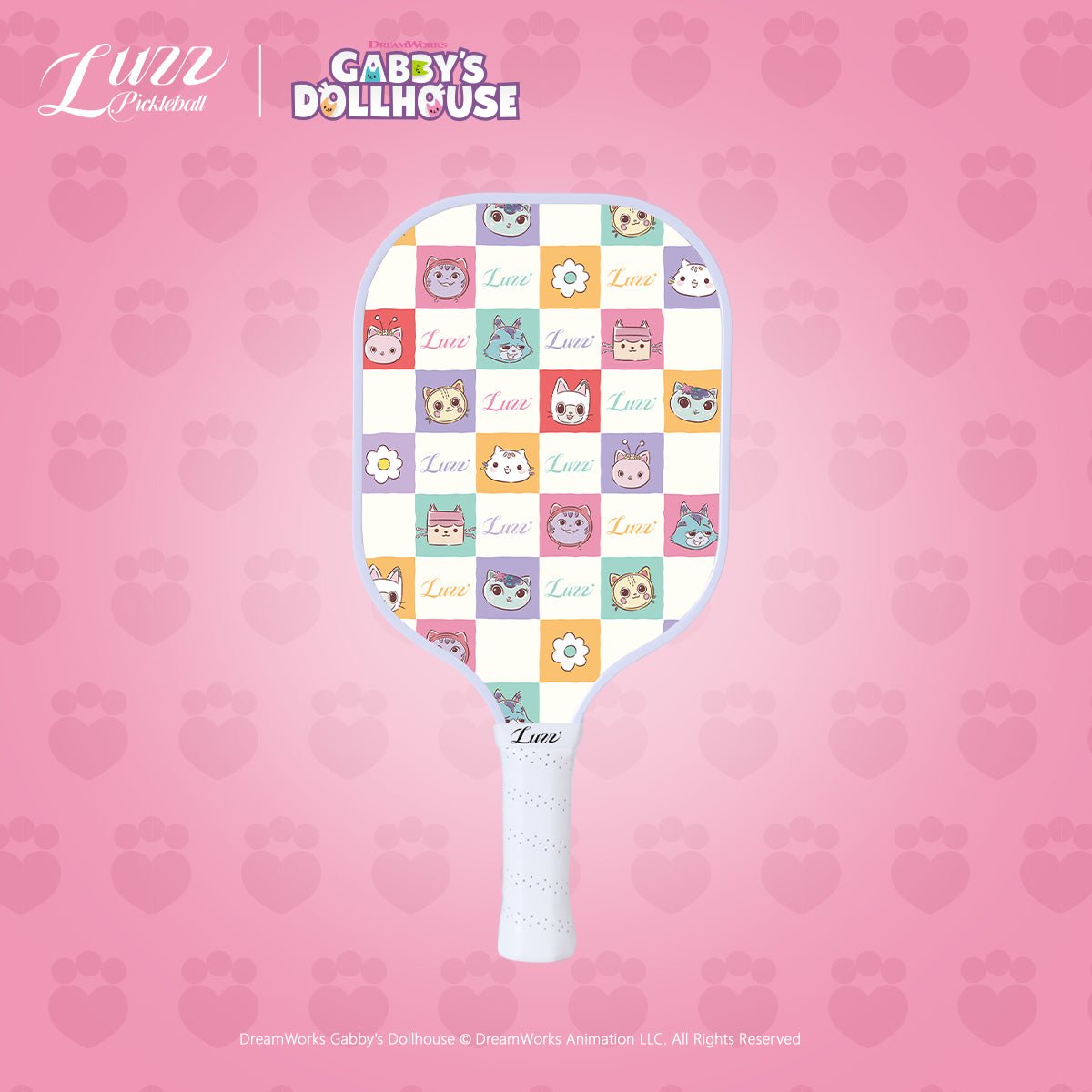 Luzz Gabby's Dollhouse Original Paddle with colorful character pattern design