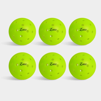 Luzz Gen1 Pickleball Set– 40-Hole Rotomolded Design, Wear-Resistant, Anti-Aging, Superior Rebound -6 Pcs-Luzzpickleball