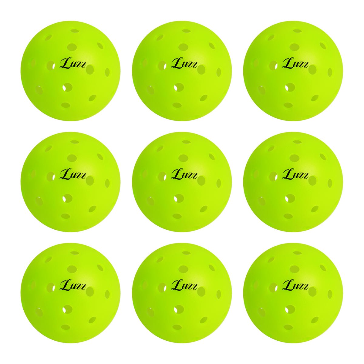 Luzz Gen1 Pickleball Set– 40-Hole Rotomolded Design, Wear-Resistant, Anti-Aging, Superior Rebound -9 Pcs-Luzzpickleball