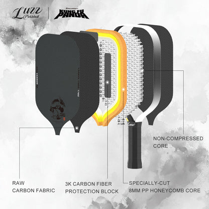 Luzzpickleball Kung Fu Panda Cannon T700 Carbon Friction Surface|Thermoformed