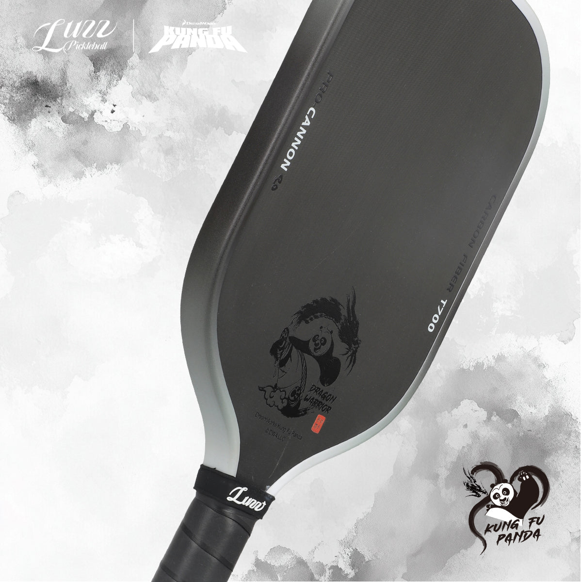 Luzzpickleball Kung Fu Panda Cannon T700 Carbon Friction Surface|Thermoformed